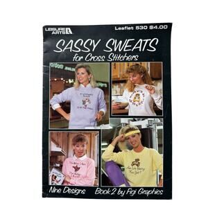 Vintage Sassy Sweats for Cross Stitchers Design Leaflet 9 Designs 1987 Funny 530
